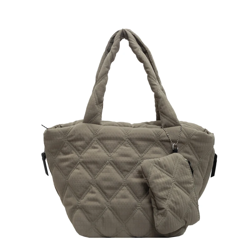 

Женская сумка-тоут большой емкости, сумка-тоут с ромбовидным узором, однотонная сумка с верхней ручкой для работы, путешествий, тренажерного зала