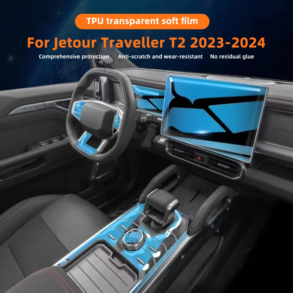 Auto-Innenraum TPU-Schutzfolie Kratzschutz für Jetour Traveller T2 2023-2024 Auto-Schutz Transparente Aufkleber Zubehör