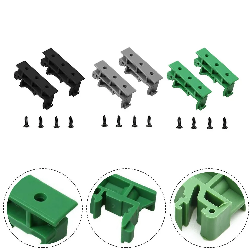 

2PCS 35mm PCB DIN Rail Mounting Adapter PCB Mount Bracket Clips Circuit Board Bracket Holder Carrier Clips Panel