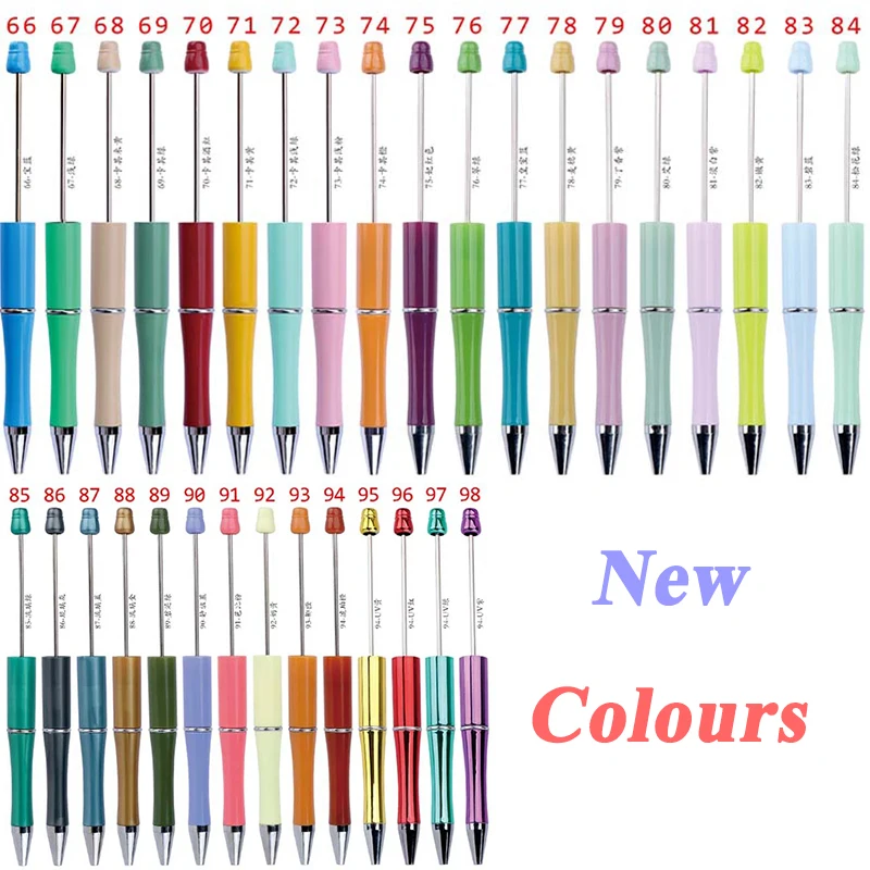 Imagem -06 - Caneta Esferográfica Frisada Imprimível Criativa Faça Você Mesmo Plástico Beading Pen Material de Escritório Escolar Papelaria Bonito Atacado 48 Pcs