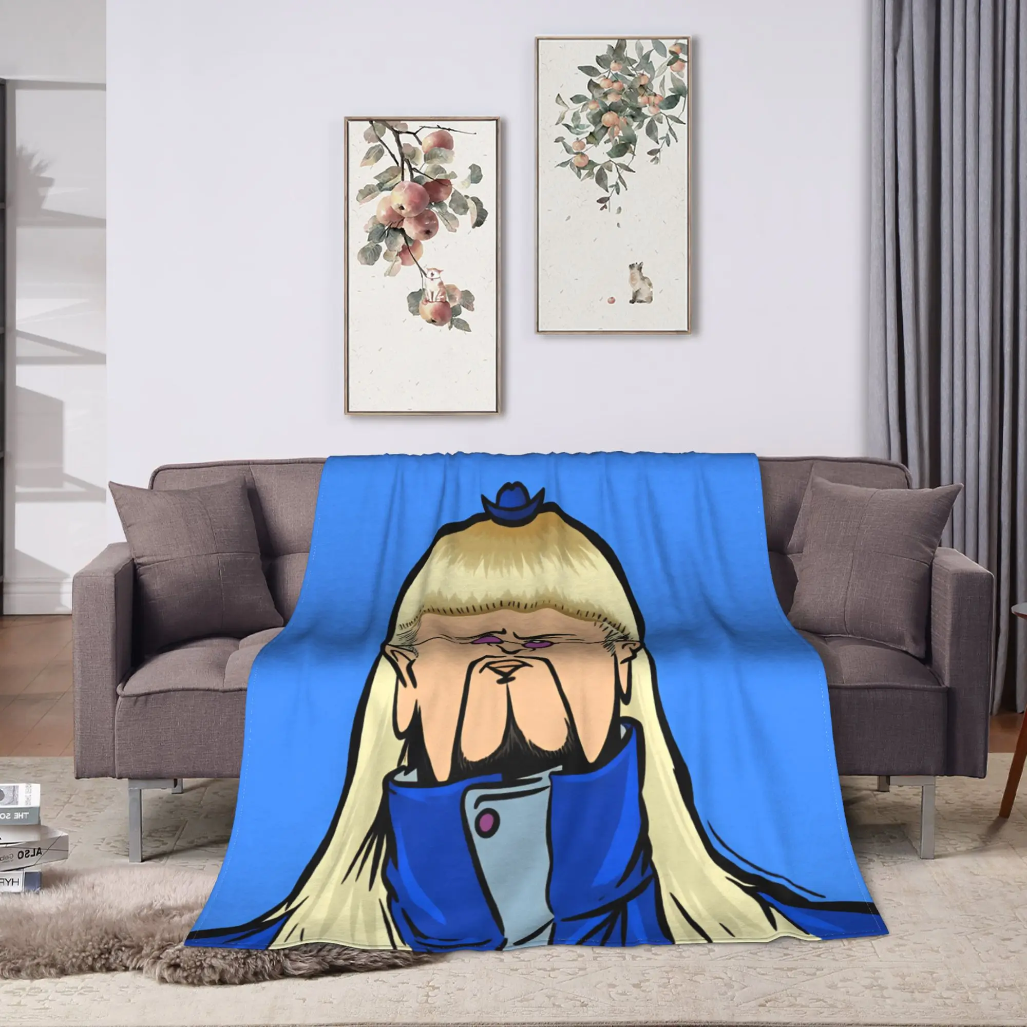 Oliver Tree Cowboy Tears Soft Cozy Blanket  Funny Plane Travel Throw Blanket Bedroom Flannel Bedspread Sofa Bed Cover