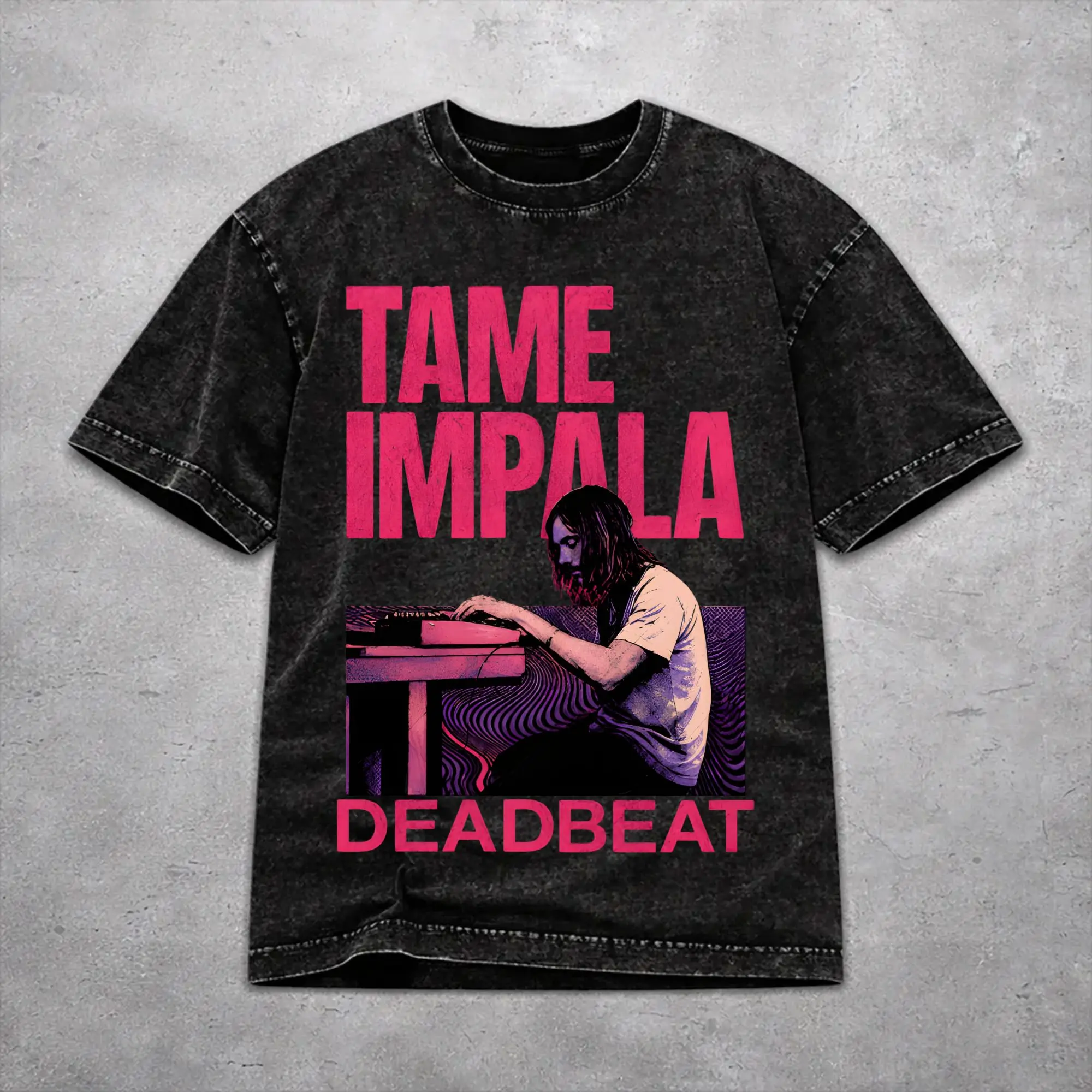 Vintage Men Women Tame Impala Deadbeat Tour 2026 Tee Shirt Cotton Washed  T Shirts Clothing