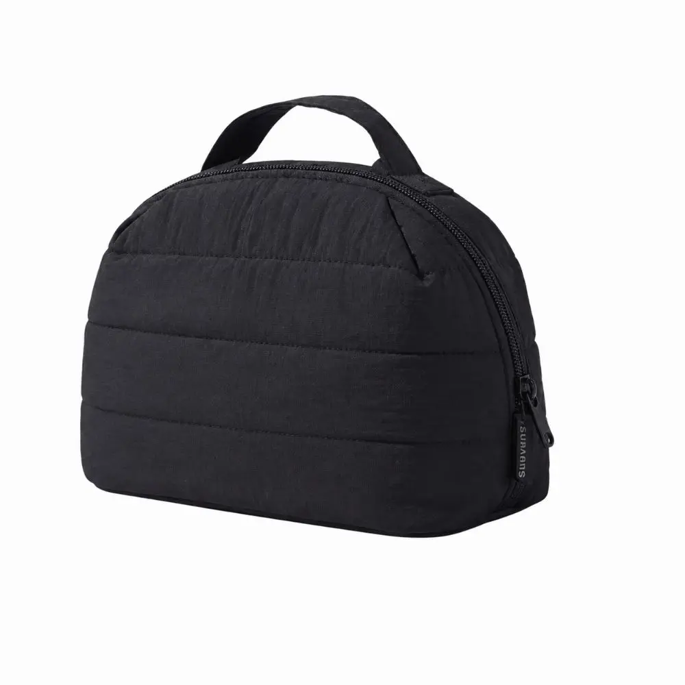 Foldable Travel Makeup Bag Adjustable Dividers Mesh Pocket Makeup Organizer Zipper Closure Brush Holder Cosmetic Storage Case