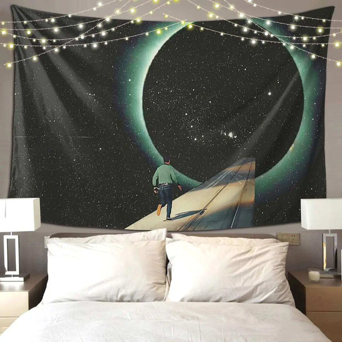 

Escaping Into The Void Tapestry Hippie Wall Hanging Aesthetic Home Decor Tapestries for Living Room Bedroom Dorm Room