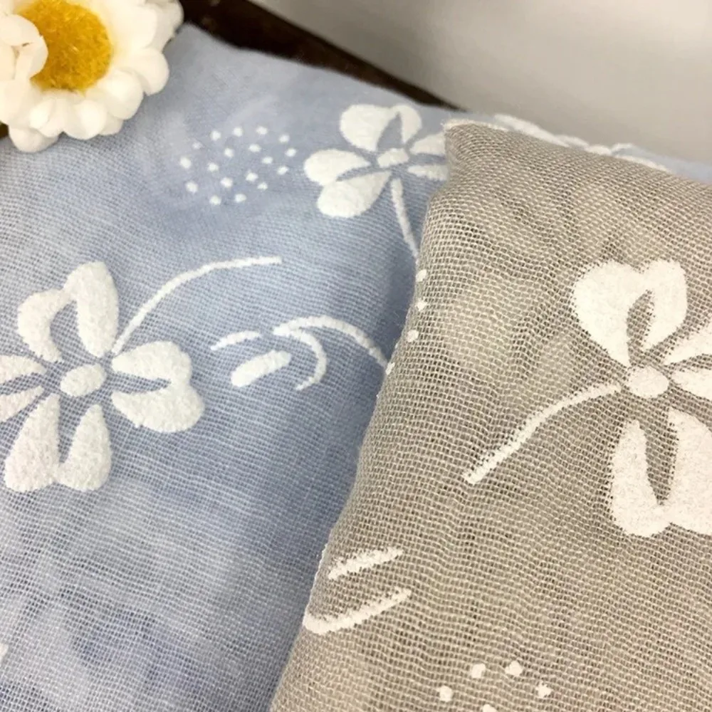 

Retro Foulard Hijab Elegant 180*90Cm Shawls Wraps Plain Design Floral Embroidery Dual-purpose Shawl