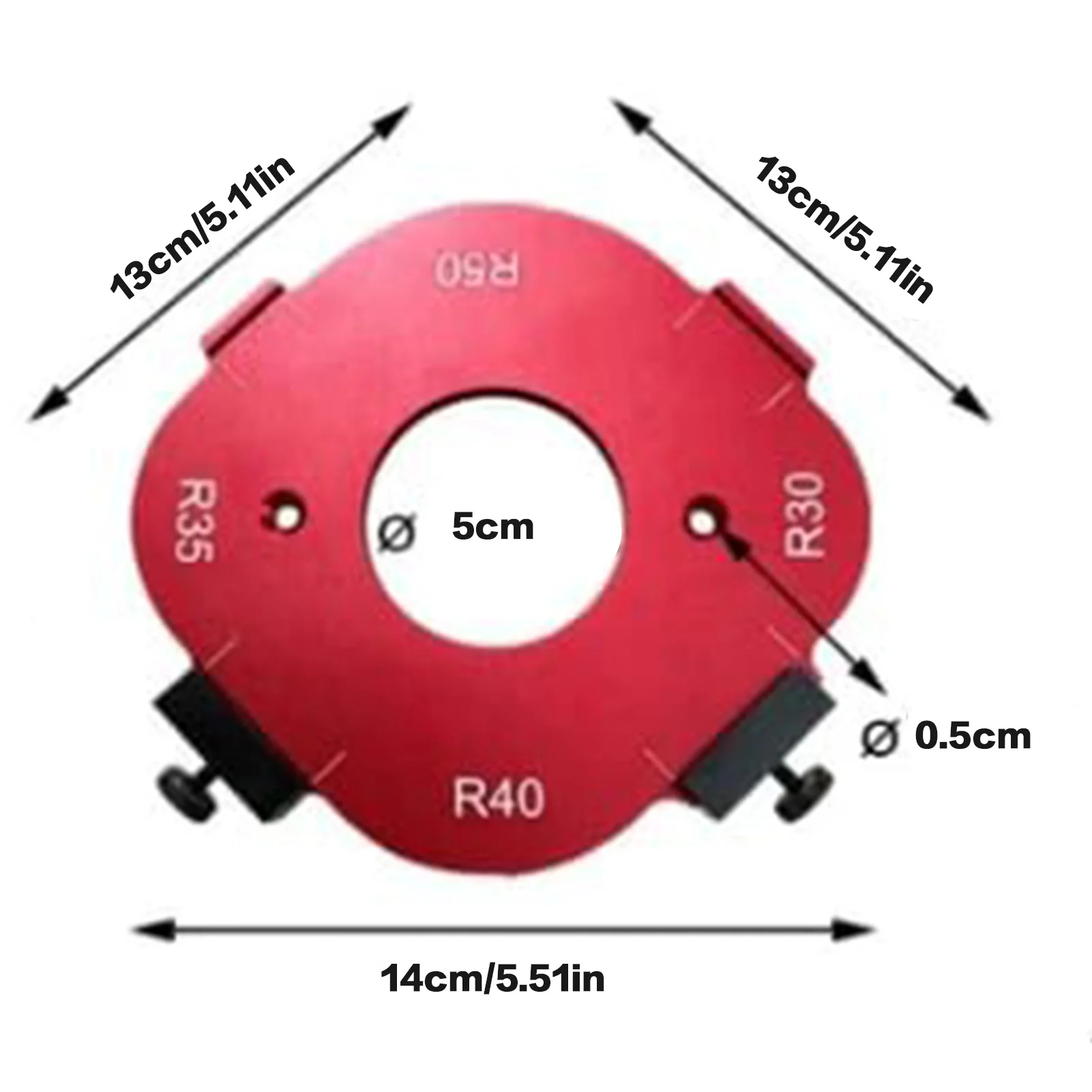 Aluminum Alloy Radius Jig Router Templates Routing Rounded Corners Router Bit Templates for Woodworking Cutting Machine