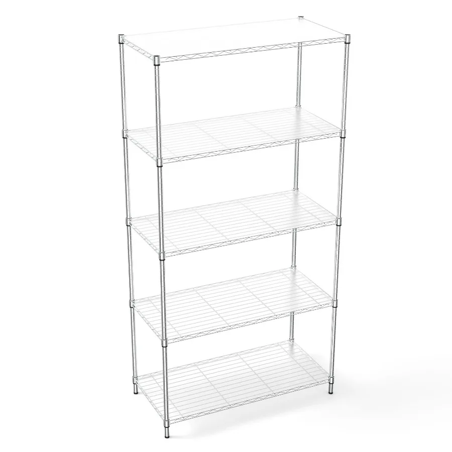 

5 Tier Shelf Wire Shelving Unit 5T1636CLKJ 72H