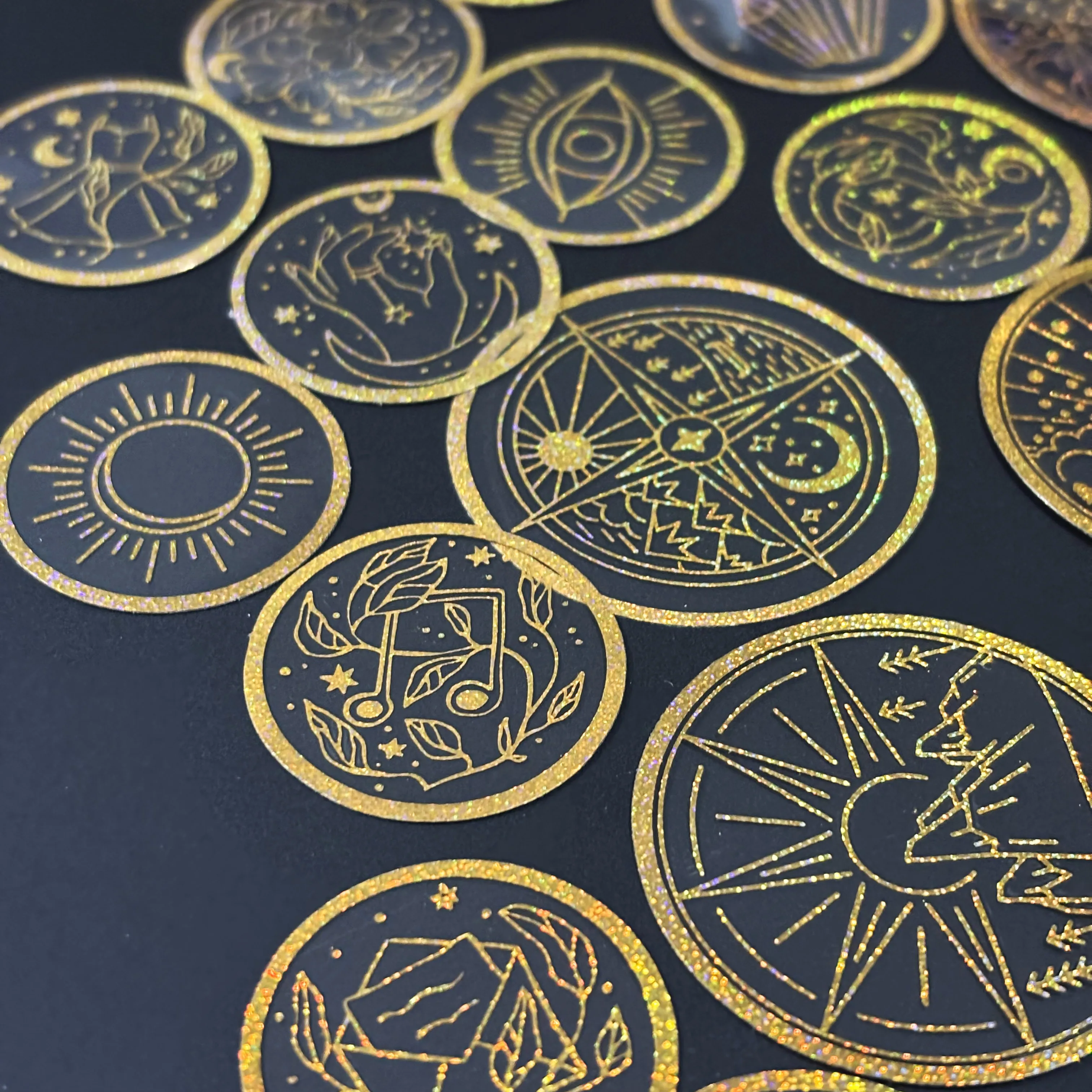 70 عبوة من ملصقات الحيوانات الأليفة الشفافة بألوان ذهبية - مثالية لأجهزة الكمبيوتر المحمولة التي تصنعها بنفسك وبوجو وحافظات الهواتف والنوافذ والمجلات #4