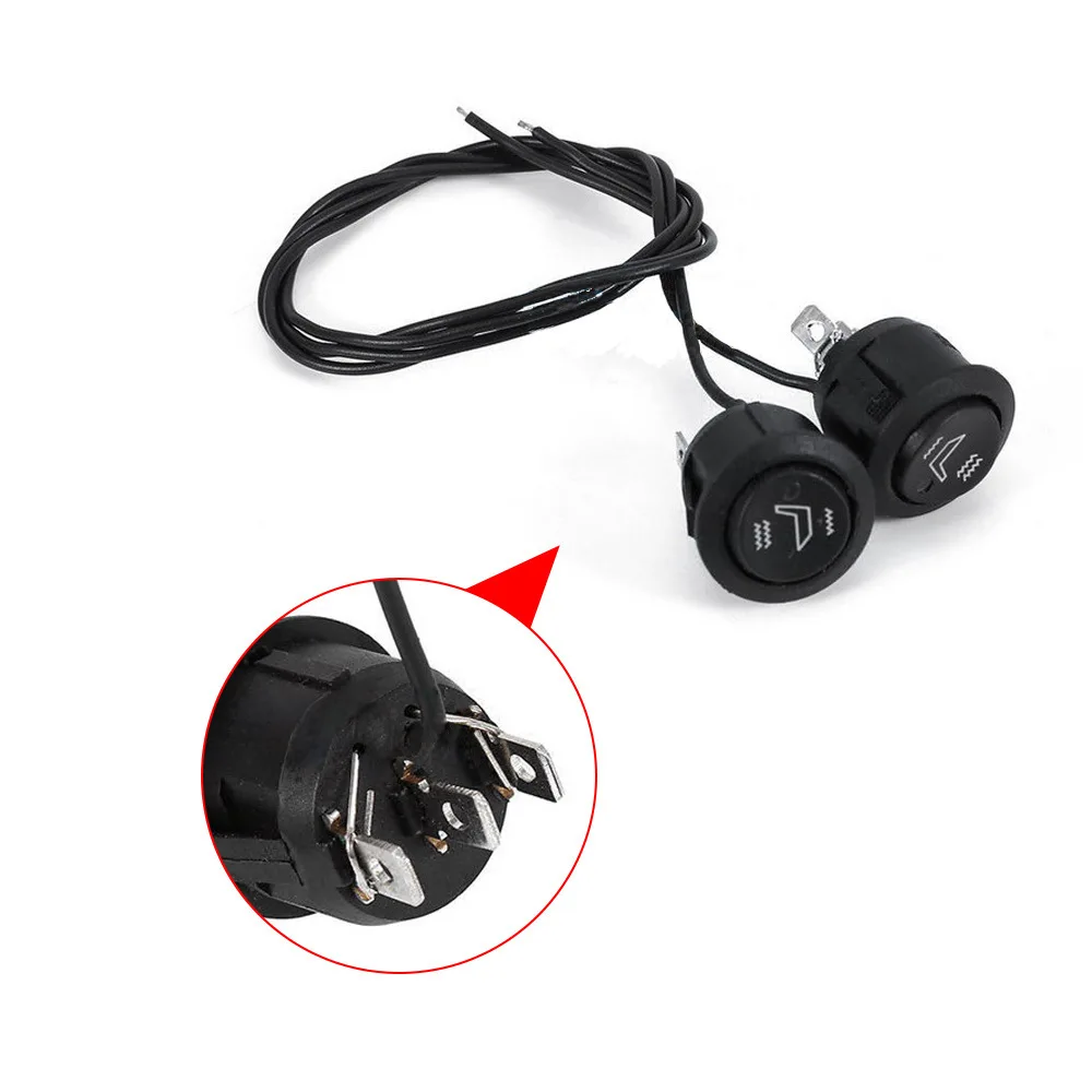 Universal Round 3 Pin Car Seat Heater Switch Rocker Style 12V Control Button For Auto SUV Marine Boat Heating System