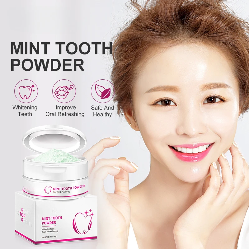 

Teeth Whitening Plaque Removal Oral Hygiene Mint Flavored Tooth Powder Teeth Whitener Bleach Official-website Dental Products