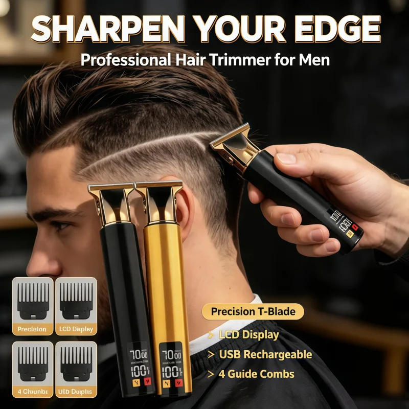 2026New Rechargeable Vintage T9 Cordless Hair Cutting Machine Electric Shaver For Man Hair Clipper Barber Trimmer Beard Razors