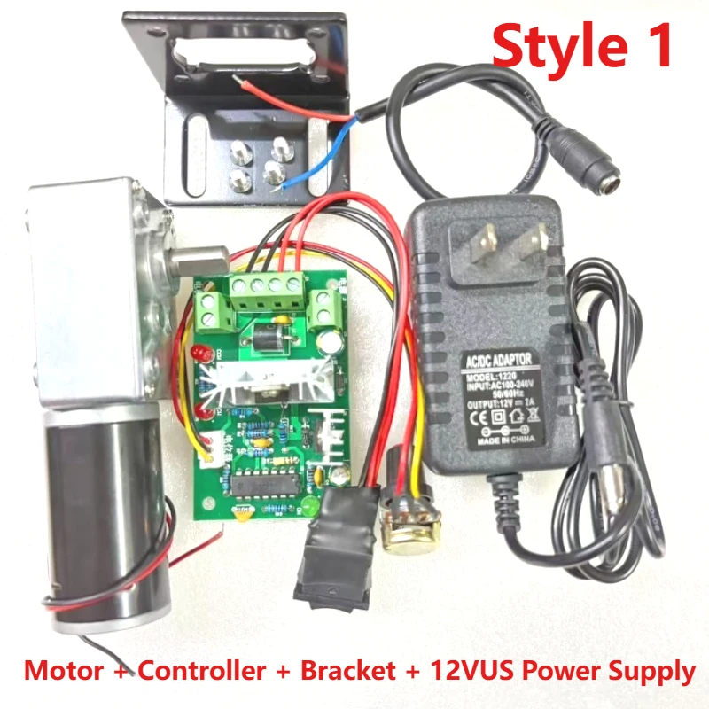 DC 12V/24V 5840-31ZY High Torque Worm Geared Motor 7-470rpm 8mm D-Shaft Self-Lock for Rotating Table Door 70kg.cm 6.5A