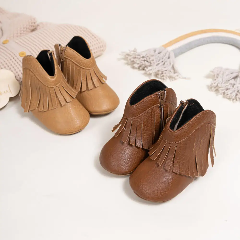 Baby Autumn Winter Boots Baby Girl Boys Shoes Rubber Bottom Anti-Slip Baby Boot Fashion Toddler First Walkers Kid Shoes 0-18M