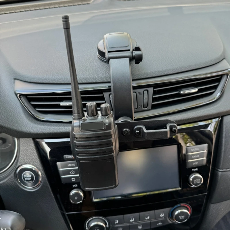 Conveniente suporte microfone mão do carro multiuso veículo rádio microfone suporte para no veículo rádio dois sentidos