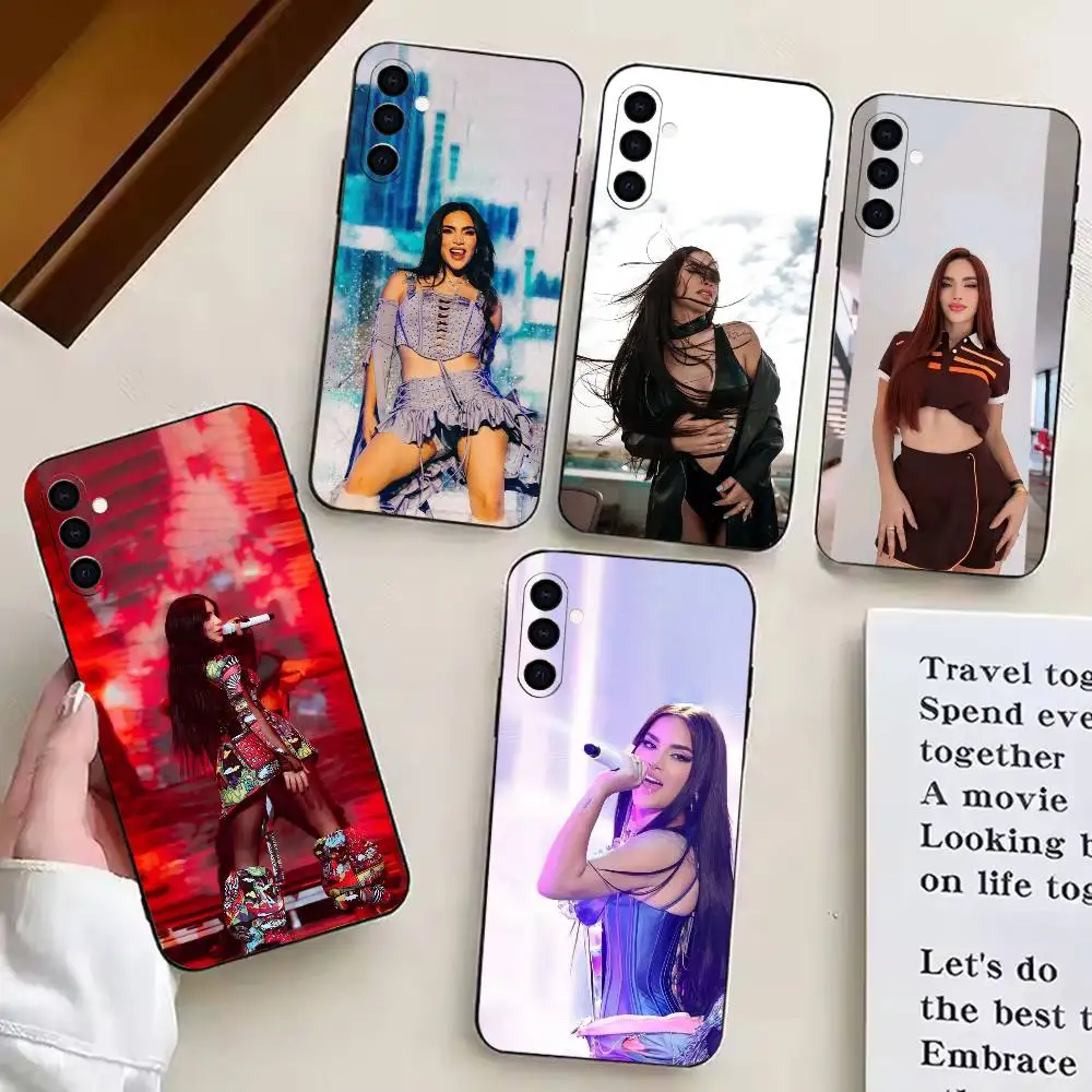 Latin Pop  K-Kim-M  L-Loaiza-ZA  Phone Case For Samsung Galaxy A20,A21s,A22,A31,A32,A52,A53,A72,73,A80 Black Silicone Case