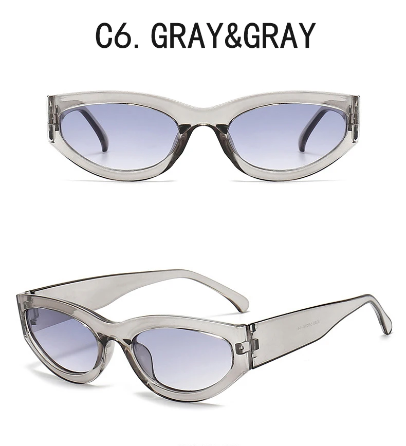 Mode Sonnenbrillen Frau Vintage Cat Eye Luxus Design Sonnenbrille Marke Shades Weibliche Nette Candy Farbe Brillen – Detail 11