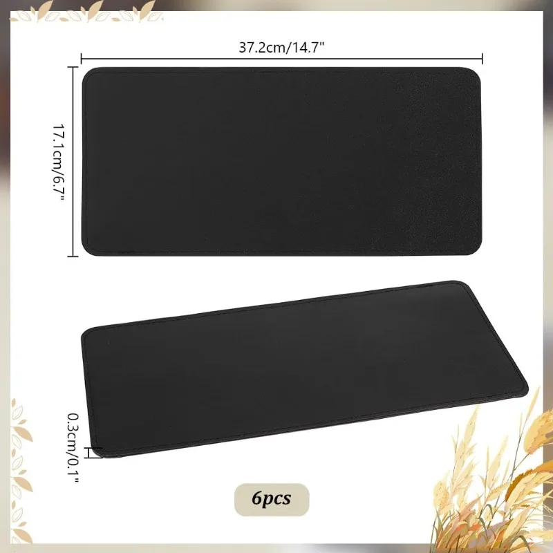 2pcs PU Leather Bag Bottom 14.6x6.7\'\' Black Base Shaper Rectangle Purse Bottom Shaper Pad Insert Cushion Base Shaper for Handbag