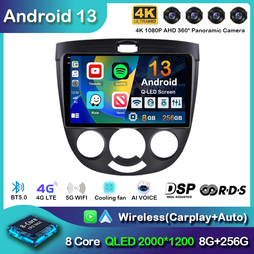 

Android 13 Carplay Auto Car Radio For Buick Excelle HRV 2004-2008 Chevrolet Lacetti 2004-2013 Multimedia Video Player WIFI GPS