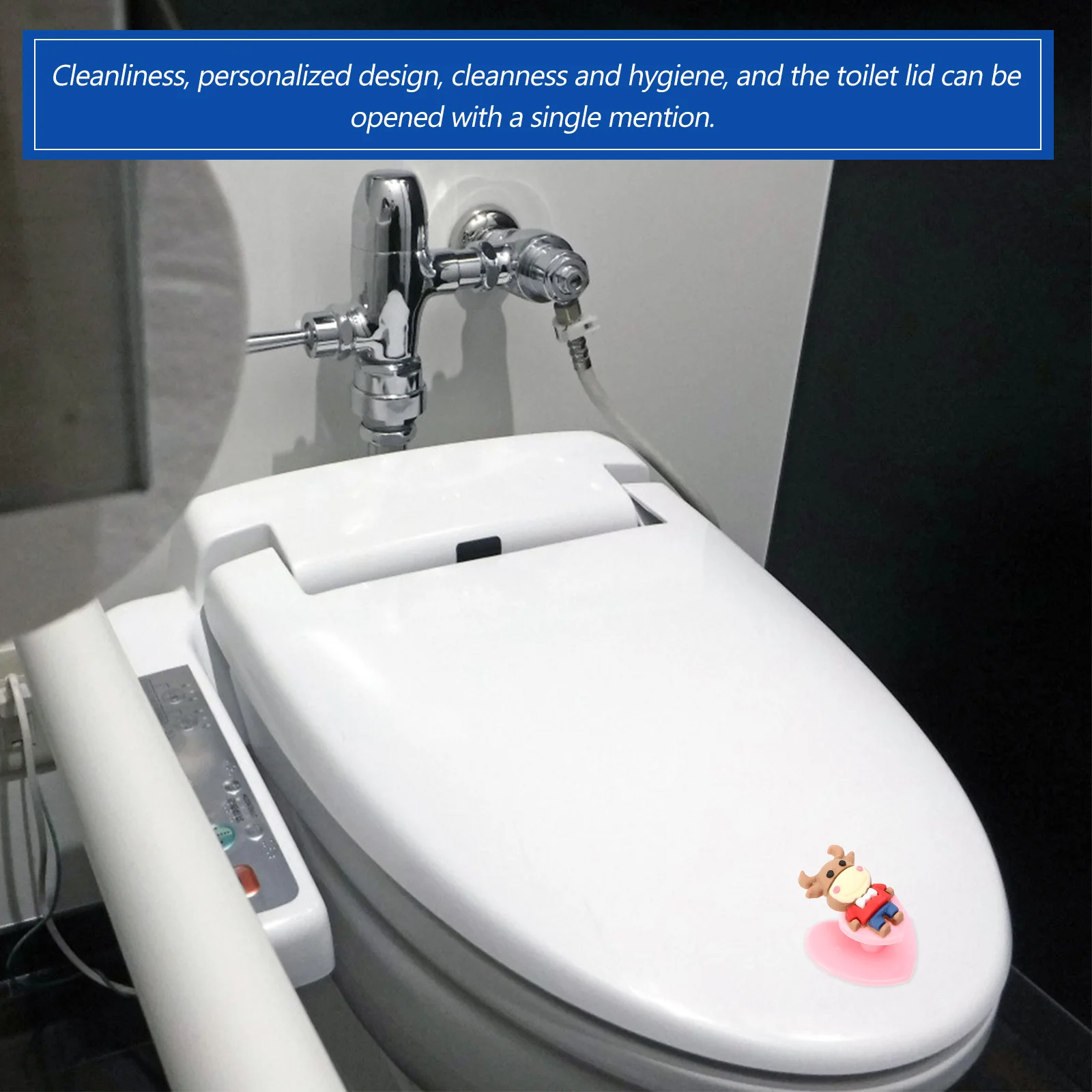 

5pcs Heart-Shaped Toilet Lid Lifter Self-Adhesive Handle For Bathroom Seat Cover Accessory Cartoon Toilet Cover Handles