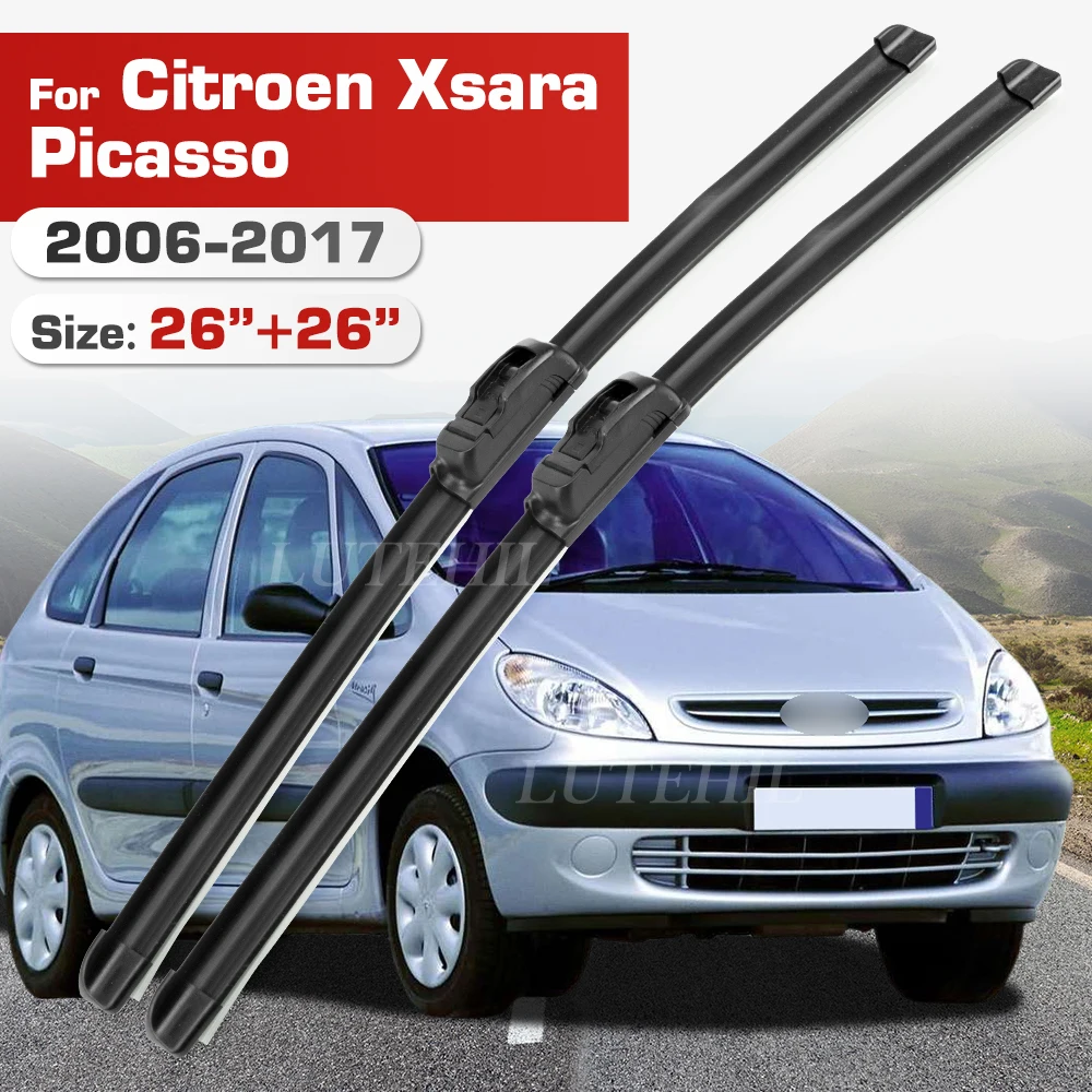 Wischer Für Citroen Xsara Picasso 1999-2005 2000 2001 2002 2003 2004 Front Klingen Windschutzscheibe Windschutz Fenster Pinsel 26 "+ 26"