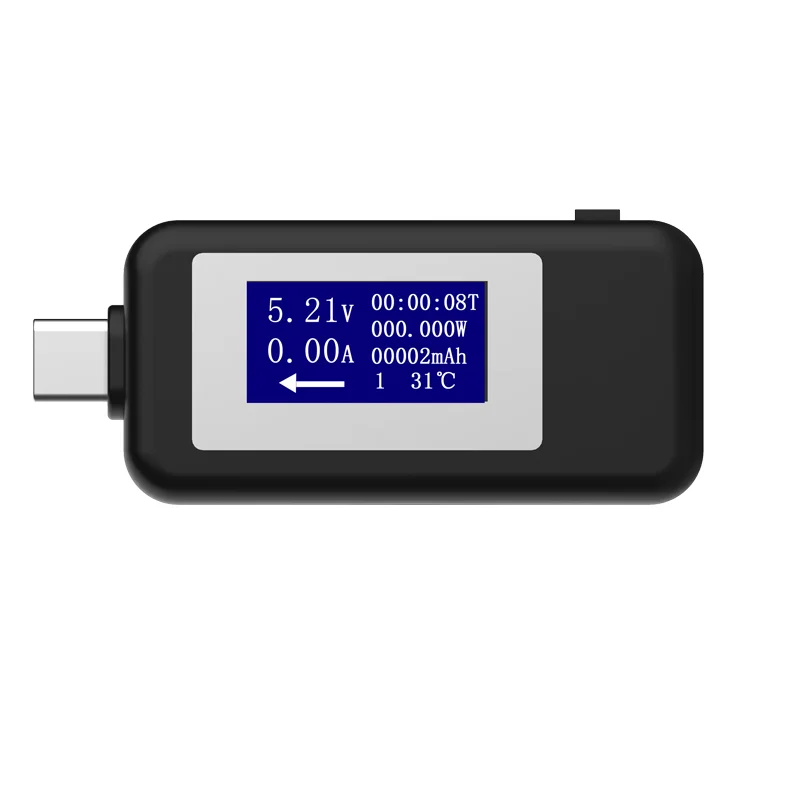 

Многофункциональный USB-тестер KWS-1802C, тестер Type-C, измеритель напряжения и тока с двунаправленным измерением, цифровой дисплей, измеритель напряжения постоянного тока