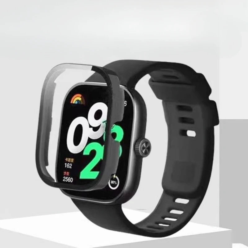 PC Case Tempered Glass For Xiaomi Redmi Watch 4 Fall prevention waterproof Full Cover Screen Protector for Redmi watch 4 3Active