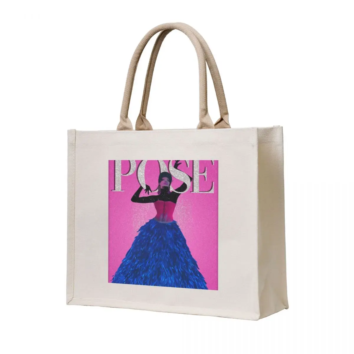 

POSE Tote Bag Customizable tote bag women bag Portable shopping Canvas stote