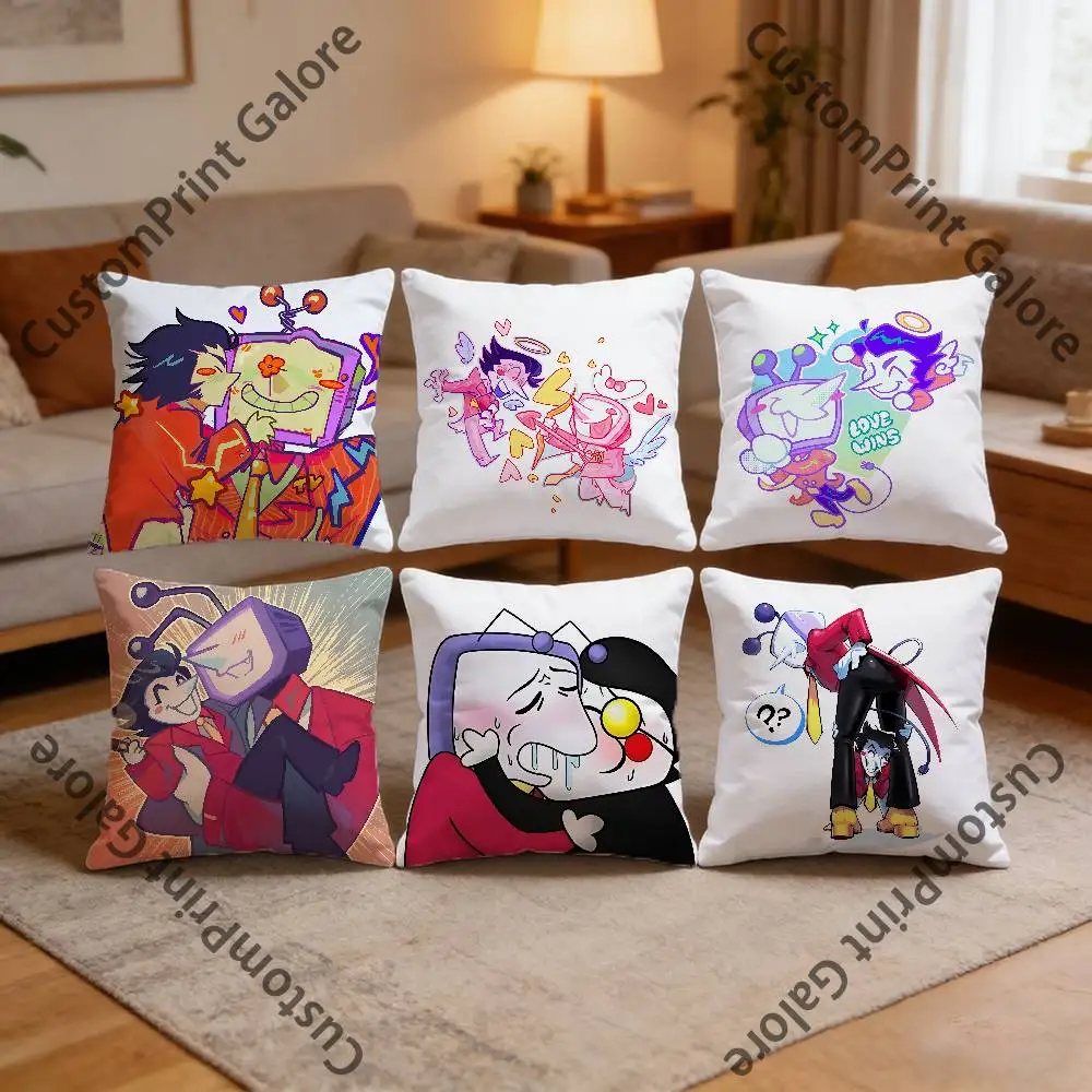 

Spamtenna T-Tenna S-Spamton HD Print Square Pillow Cover Polyester Lightweight Customizable for Home Office Sofa Decor