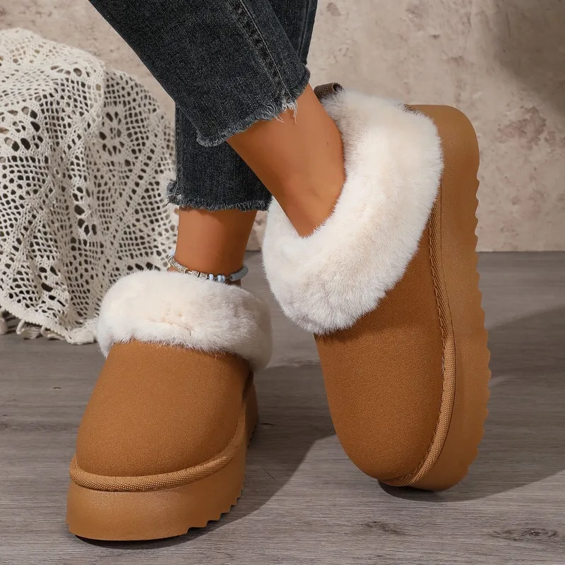 Women's new winter style versatile snow boots, fashionable and comfortable, with thick padding and large size cotton shoes 2026 view 4