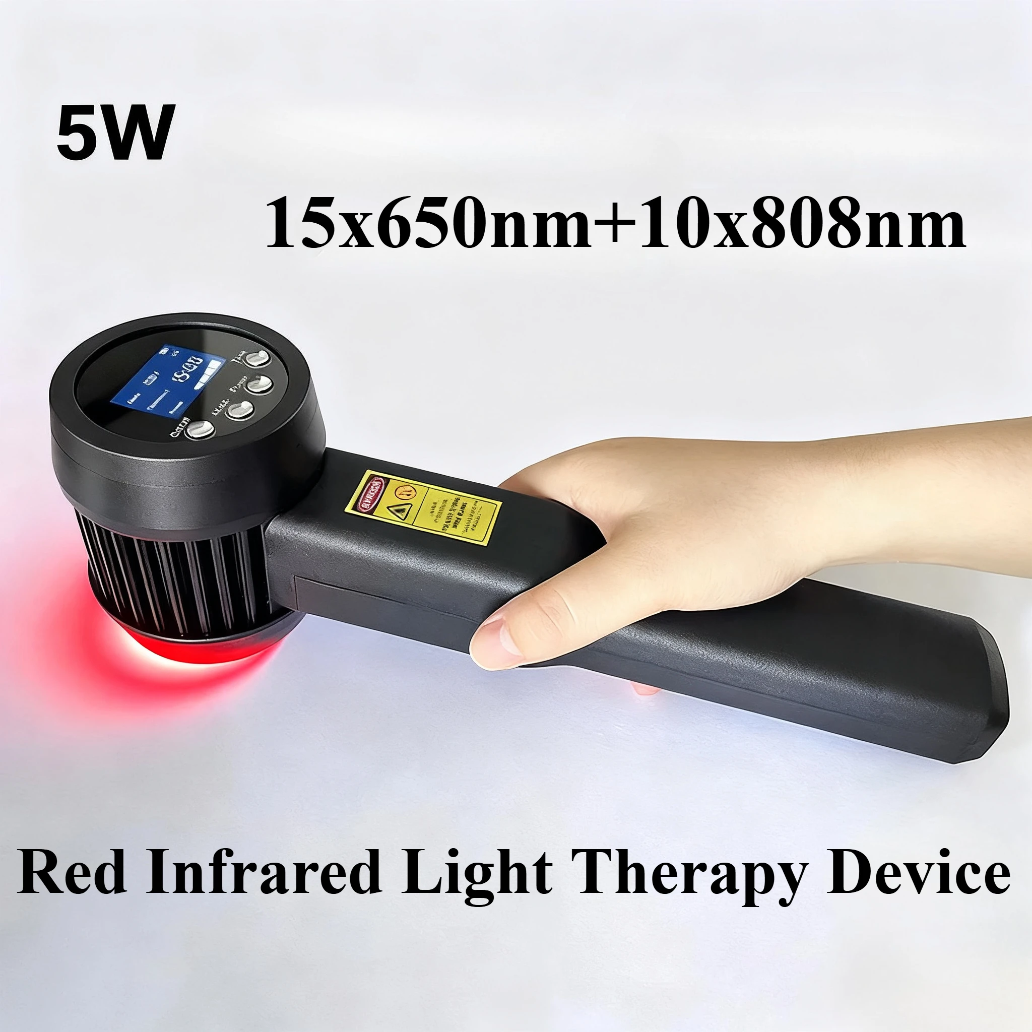 

Home Use 5W Non-invasive Cold Laser Device 15x650nm+10x808nm Red Infrared Light Therapy for Arthritis Chronic Body Pain Relief