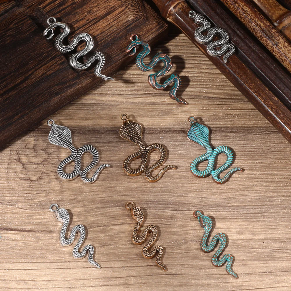 Vintage Style Boho Creative Snake Animals DIY Accessories Pendant Earrings Necklace Handmade Statement Jewelry Decors Gifts