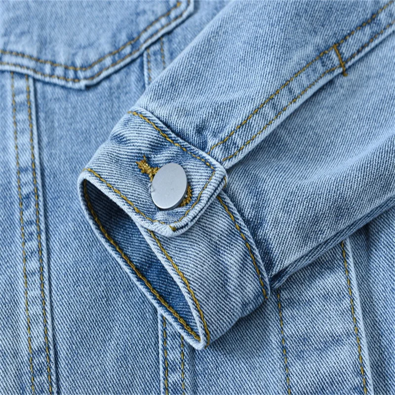 Jaket Jeans Wanita 2022 Mantel Musim Semi Baru Antik Longgar Jaket Denim Pakaian Luar Musim Gugur Chic Jaket Wanita S-5XL