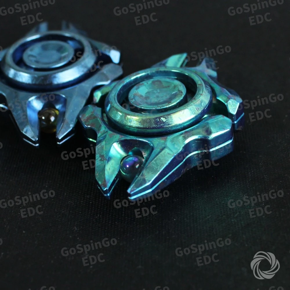 Möbius EDC Arco lungo Cristallo di ghiaccio Titanio Fidget Spinner Fidget Giocattoli per adulti Gadget per alleviare l'ansia Disegni originali