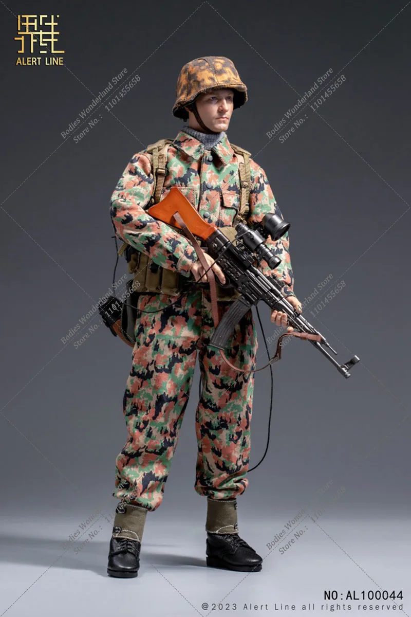 En stock Línea de alerta AL 100044   Juego completo de soldado Rifle alemán coleccionable a escala 1/6, modelo de figura de acción de 12 pulgadas, juguetes para regalos de Hobby