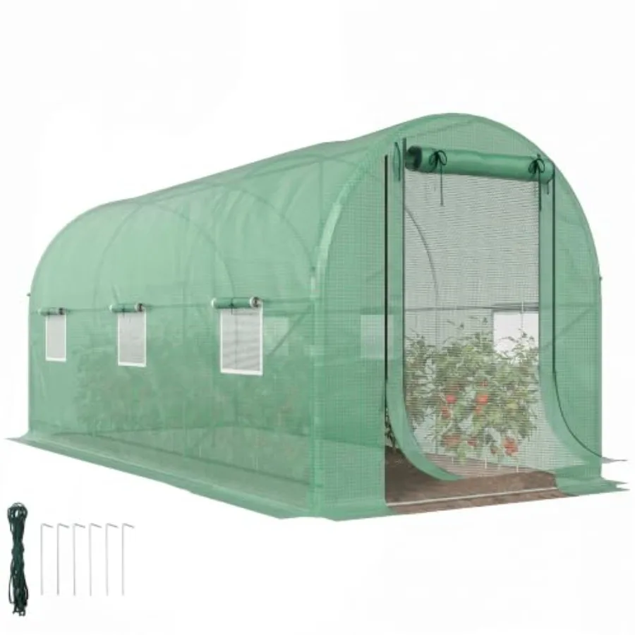 14.6'x6.5'x6.6' Hoop House house with 2 Support Rods