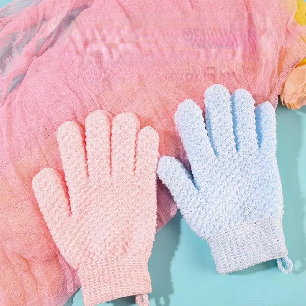 Textured Exfoliating Shower Gloves Reusable Body Scrub Bath Mitt Dead Skin Removal Massage Glove for Home Spa Skin Cleansing view 2