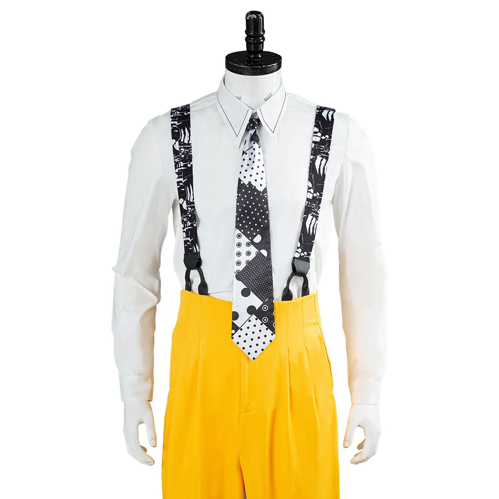 الكبار الرجال جيم تأثيري كاري زي التعادل قبعة الخيال فيلم قناع لعب الأدوار فانتازيا ملابس الذكور هالوين بدلة تنكرية