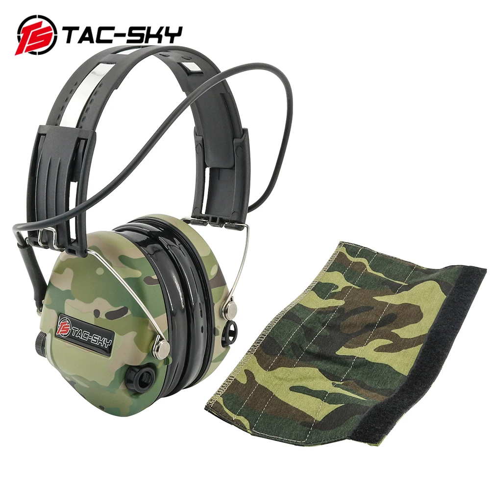 TAC-SKY SORDIN IPSC orejeras tácticas de silicona protección auditiva electrónica auriculares de tiro camuflaje MC