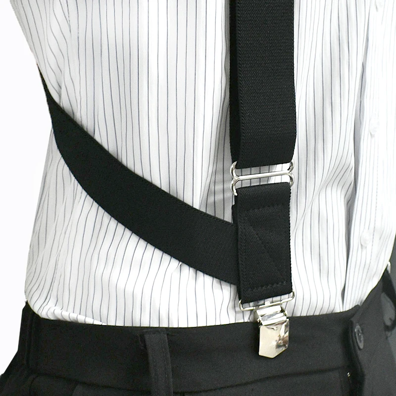1Pc 3.5*125cm Reggicalze a forma di X 2 Clip Regolare Cinghia Pantaloni del vestito Bretelle Tutore elastico Sospensorio maschile Imbracatura Accessori