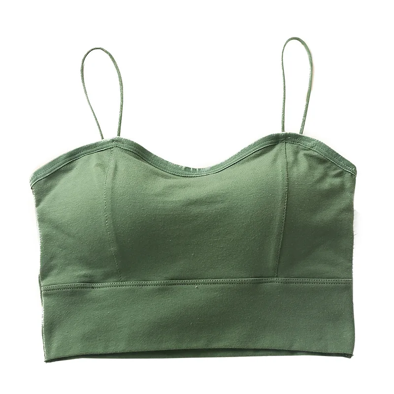 Ropa interior de tirantes con espalda de belleza para mujer, pecho pequeño fruncido sin anillo de acero, sujetador integrado con almohadilla de sujetador, top bandeau