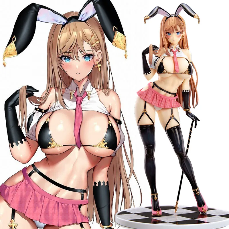 Native Pink Cat Mataro Character Gal Bunny Anime Sexy Girl 30cm Pvc Action Figure Adult Collection Statue Model Toy Doll Gift