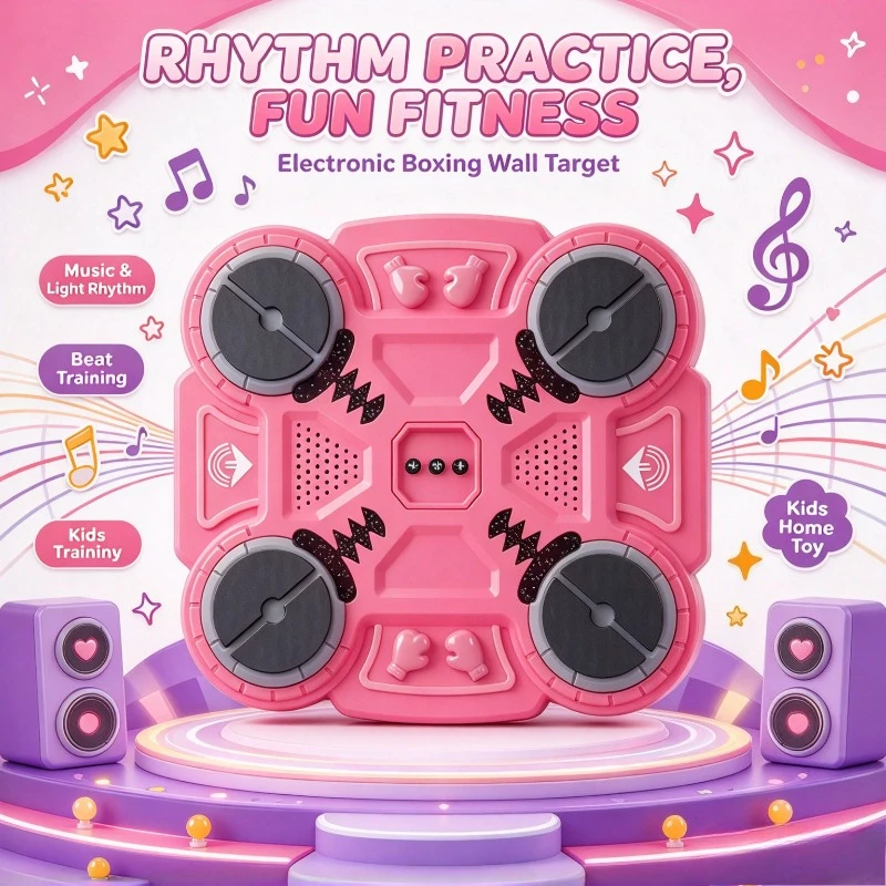Kids Body Coordination Exercise Boxing Wall Pad, Smart Rhythm Reaction Target for Home Leisure Training Toy