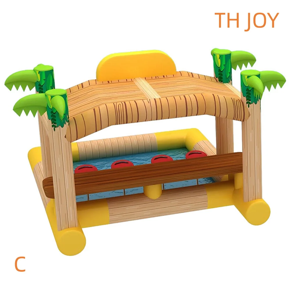 شحن جوي سريع إلى الباب، 5 × 4 م PVC حديقة حفلة حمام سباحة قابل للنفخ بار حمام سباحة عائم للبيع