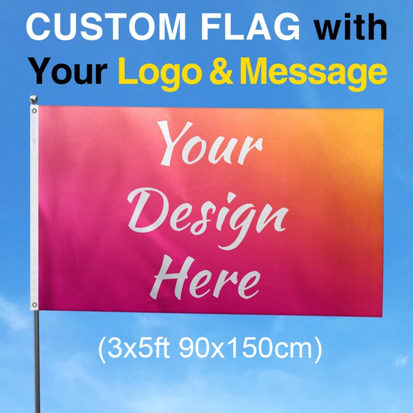 Персонализированные флаги, баннеры на заказ, забавный гобелен 3X5 футов, индивидуальный постер для использования в помещении и на открытом воздухе, текст/логотип/фото для украшения спорта