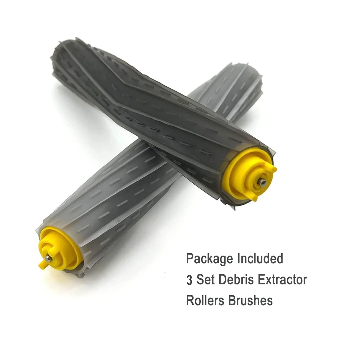 Multi-Surface Rubber Brush Roller Replacement Parts Compatible for iRobot Roomba 800 900 Robot Vacuum Cleaner