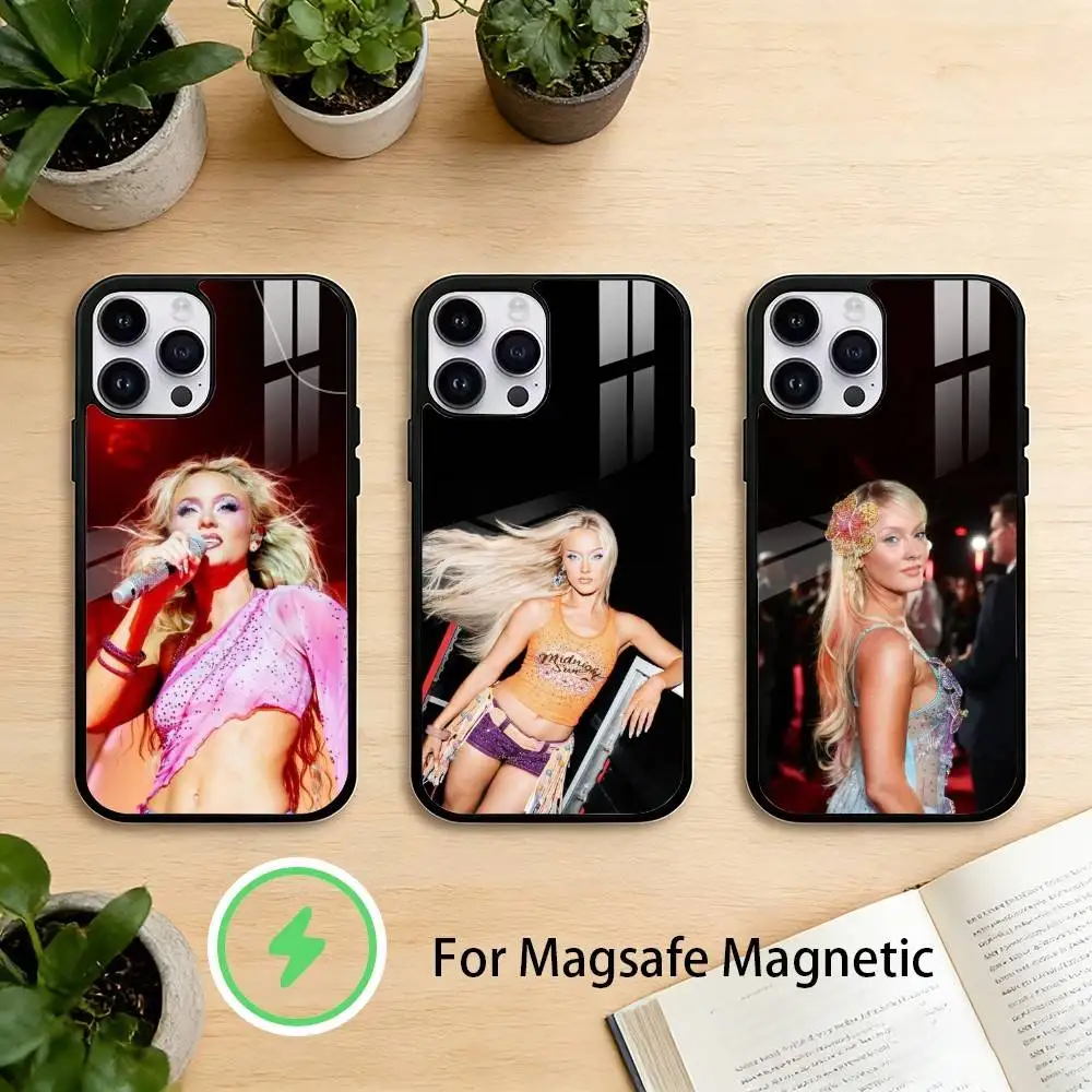 

Singer Zara Larsson Midnight Sun Phone Case For iPhone 17,16,15,14,13,12,Plus,Pro,Max For Magnetic Wireless Charge