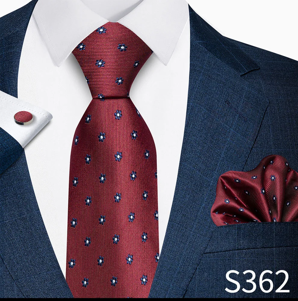 Luxusmarke, 8 cm, Krawatten-Einschubtaschentücher und Manschettenknöpfe-Set für Herren, goldenes Paisley-Muster, Geburtstagsgeschenk, Krawatten- und Anzugaccessoires, passend für Partys. – Detail 7