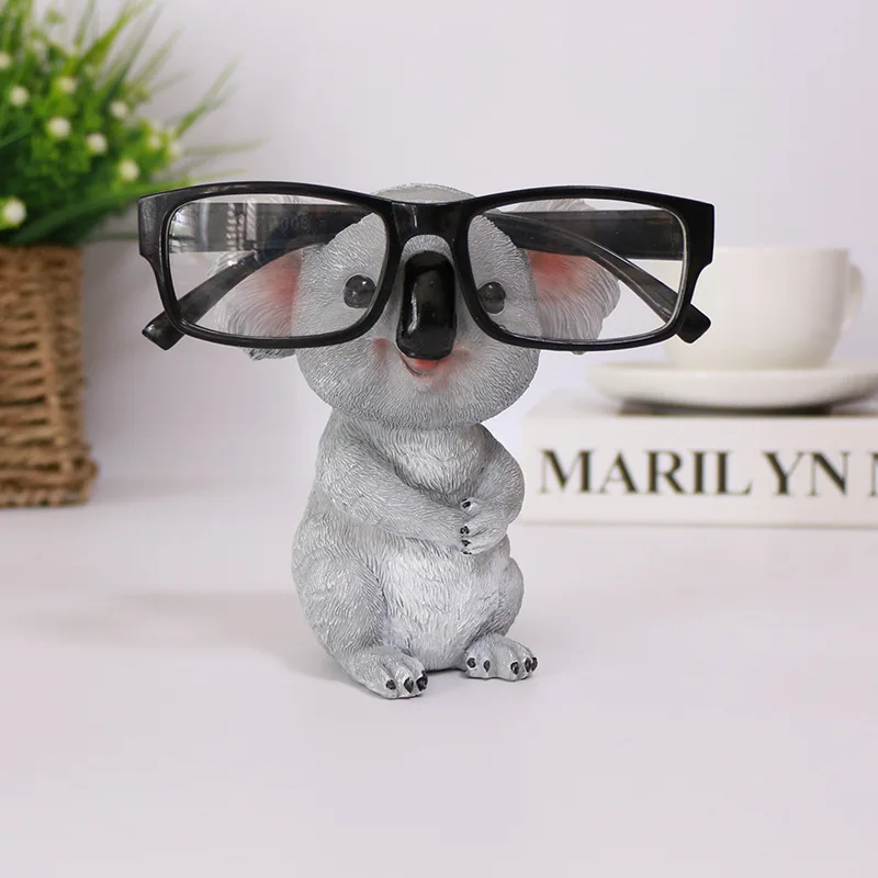 

Cute Koala Eyeglasses Holder Funny Animal Resin Sunglasses Display Stand Office Desk Accessories Home Decor Organizer Storage