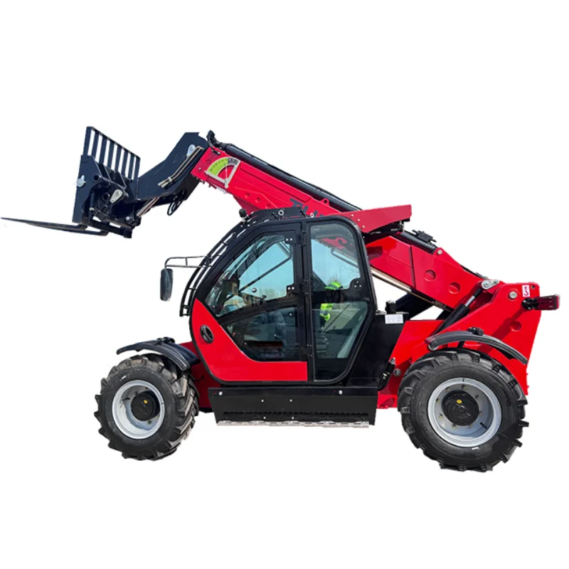 3.5T Side Boom Telehandler Loader 7m Telescopic Forklift with Attachment High-Efficiency Multi-Purpose Aerial Construction Tool