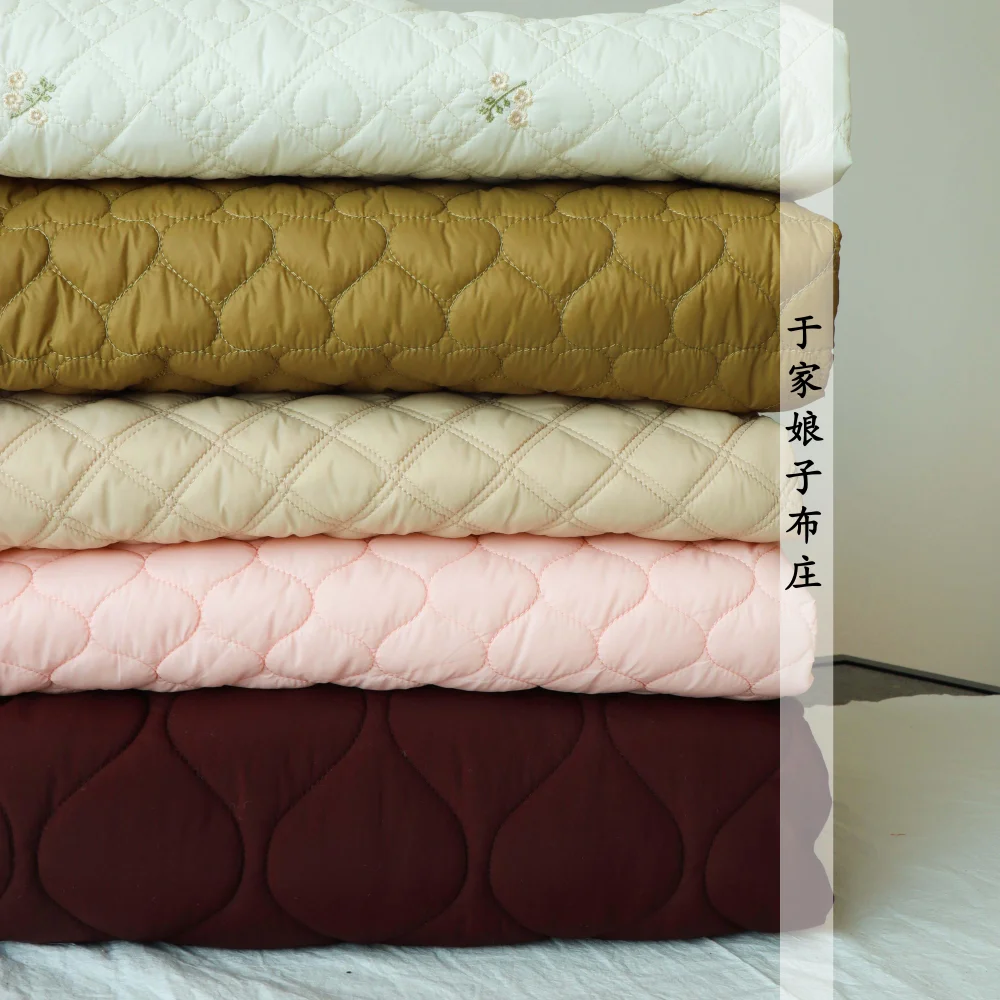 Quilted Cotton Fabric for Girls, Padded Jacket, Coat Lining, Cute Clothes, Cloth Making, 135x50cm, Autumn and Winter